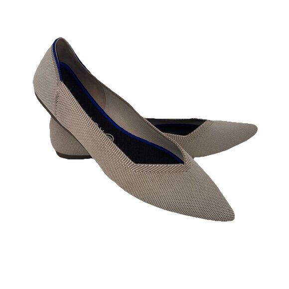 ROTHY'S Womens Size 12 The Point Ballet Flats Shoes Birdseye Gray Comfort - Picture 4 of 11